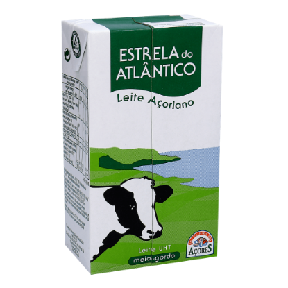 Mostrar detalhes para Leite Uht Meio Gordo ESTRELA DO ATLÂNTICO 6x1L Imagem de Leite Uht Meio Gordo ESTRELA DO ATLÂNTICO 6x1L