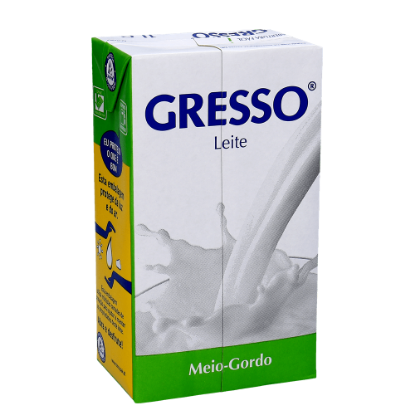 Mostrar detalhes para Leite Uht Meio Gordo GRESSO 6x1L Imagem de Leite Uht Meio Gordo GRESSO 6x1L