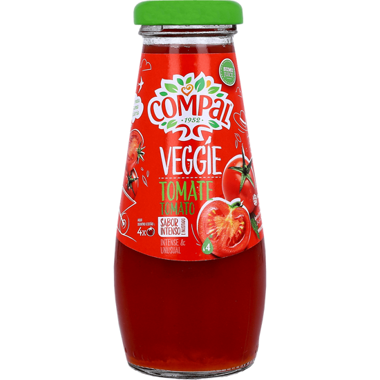 Imagem de Sumo 100% Tomate Garrafa de Vidro COMPAL 15x20cl