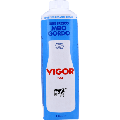 Mostrar detalhes para Leite Pasteurizado Meio Gordo VIGOR 1L Imagem de Leite Pasteurizado Meio Gordo VIGOR 1L