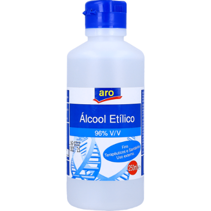 Mostrar detalhes para Álcool Etílico 96% ARO 250ml Imagem de Álcool Etílico 96% ARO 250ml