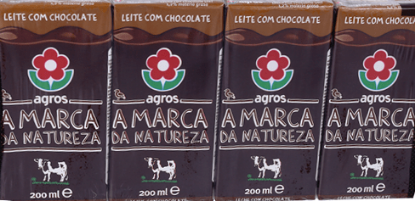 Mostrar detalhes para Leite Com Chocolate AGROS 4x200ml Imagem de Leite Com Chocolate AGROS 4x200ml