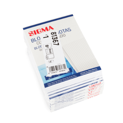 Mostrar detalhes para Bloco de Notas A6 Com Folhas Quadriculadas SIGMA 10un Imagem de Bloco de Notas A6 Com Folhas Quadriculadas SIGMA 10un