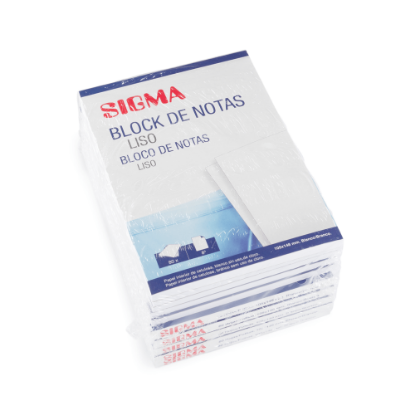 Mostrar detalhes para Bloco de Notas A6 Com Folhas Lisas SIGMA 10un Imagem de Bloco de Notas A6 Com Folhas Lisas SIGMA 10un
