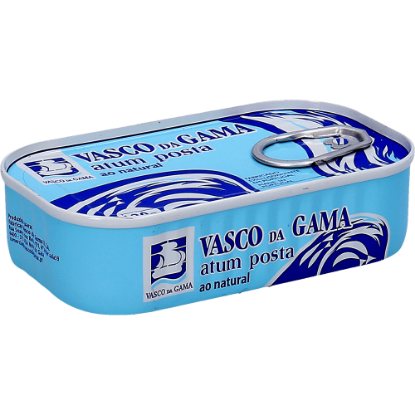 Mostrar detalhes para Posta de Atum Ao Natural Lata VASCO DA GAMA 120g Imagem de Posta de Atum Ao Natural Lata VASCO DA GAMA 120g