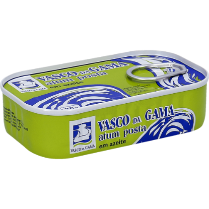 Mostrar detalhes para Posta de Atum em Azeite VASCO DA GAMA 120g Imagem de Posta de Atum em Azeite VASCO DA GAMA 120g