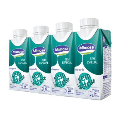 Mostrar detalhes para Leite Sem Lactose Meio Gordo MIMOSA 4x200ml Imagem de Leite Sem Lactose Meio Gordo MIMOSA 4x200ml