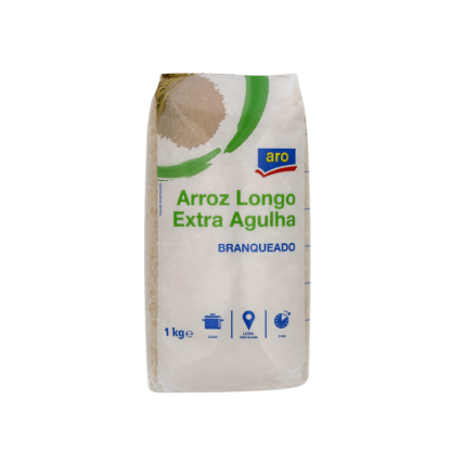 Mostrar detalhes para Arroz Agulha Extra Longo ARO 1kg Imagem de Arroz Agulha Extra Longo ARO 1kg