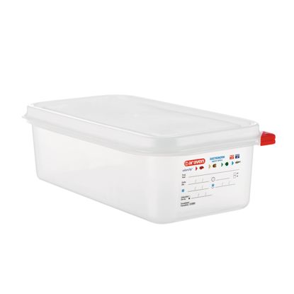 Mostrar detalhes para Caixa Hermetico Alimentar Haccp Gn1/3 ARAVEN 6L Imagem de Caixa Hermetico Alimentar Haccp Gn1/3 ARAVEN 6L