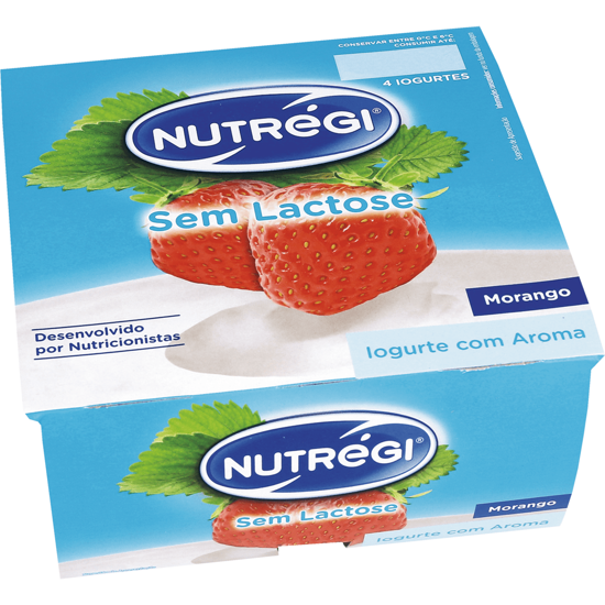 Picture of Iogurte Sem Lactose Com Aroma de Morango NUTRÉGI 4x120g