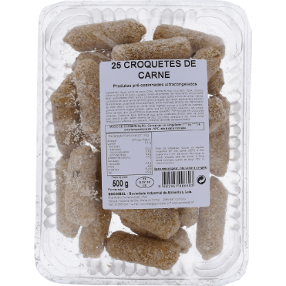 Mostrar detalhes para Mini Croquetes de Carne Ultracongeladas QUIMBALAR 25x20g Imagem de Mini Croquetes de Carne Ultracongeladas QUIMBALAR 25x20g