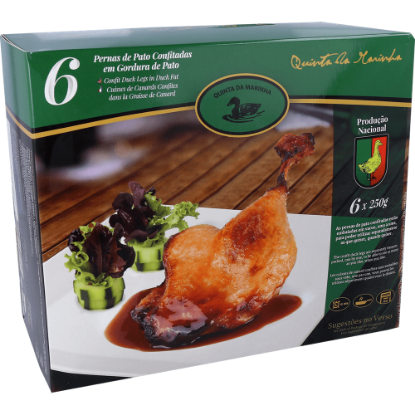 Mostrar detalhes para Pernas de Pato Confitadas QUINTA DA MARINHA 6x250g Congeladas Imagem de Pernas de Pato Confitadas QUINTA DA MARINHA 6x250g Congeladas