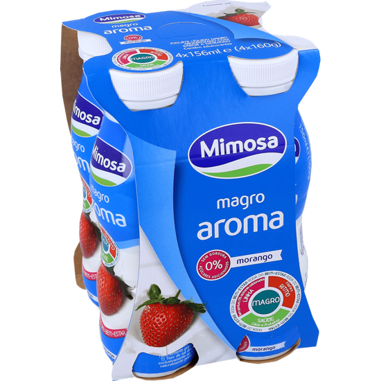 Imagem de Iogurte Líquido Magro de Morango MIMOSA 4x156ml