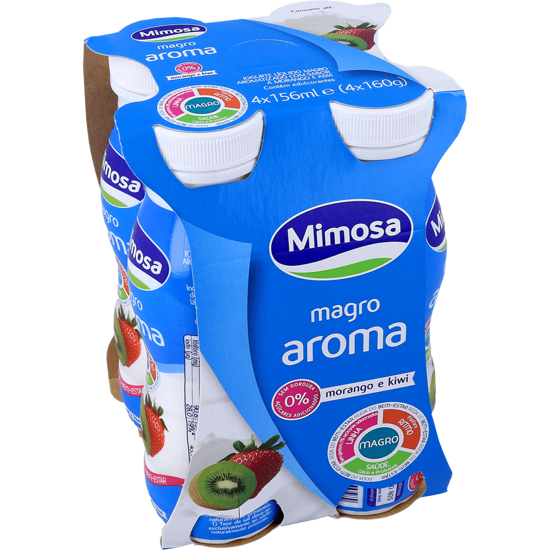 Imagem de Iogurte Líquido Magro de Morango e Kiwi MIMOSA 4x156ml