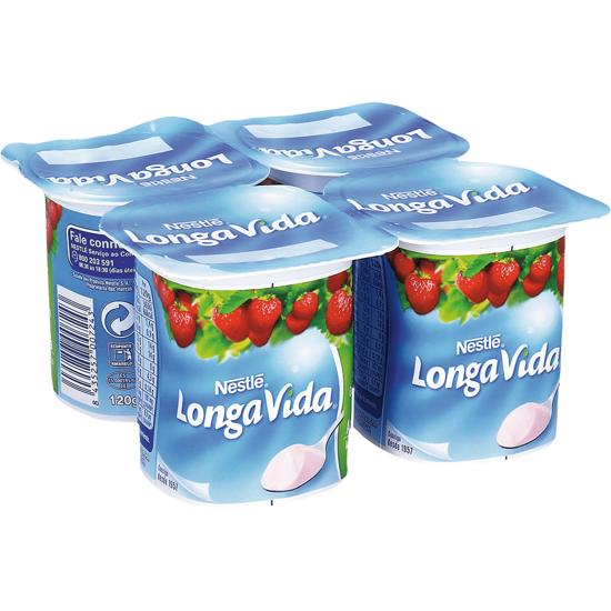 Imagem de Iogurte Com Aroma de Morango LONGA VIDA 4x120g