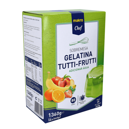 Imagem de Gelatina de Tutti-Frutti MAKRO CHEF 340g 4un