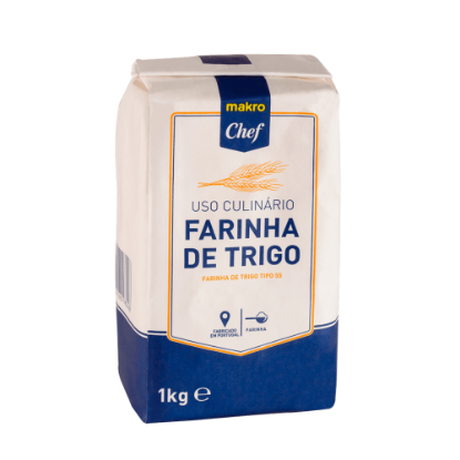 Mostrar detalhes para Farinha de Trigo T55 MAKRO CHEF 1kg Imagem de Farinha de Trigo T55 MAKRO CHEF 1kg