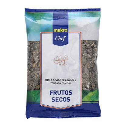 Mostrar detalhes para Sementes de Abóbora Torradas Com Sal MAKRO CHEF 250g Imagem de Sementes de Abóbora Torradas Com Sal MAKRO CHEF 250g
