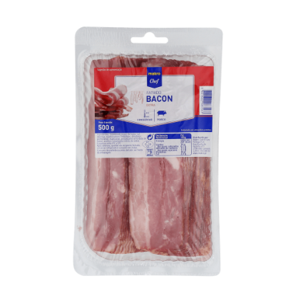 Mostrar detalhes para Bacon Fatiado MAKRO CHEF 500g Imagem de Bacon Fatiado MAKRO CHEF 500g