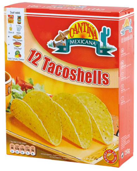 Imagem de Tacos em Formato de Concha CANTINA MEXICANA 150g 12un