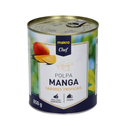 Mostrar detalhes para Polpa de Manga Lata MAKRO CHEF 850g Imagem de Polpa de Manga Lata MAKRO CHEF 850g