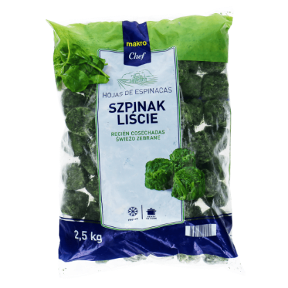 Mostrar detalhes para Espinafres Congelados MAKRO CHEF 2,5kg Imagem de Espinafres Congelados MAKRO CHEF 2,5kg