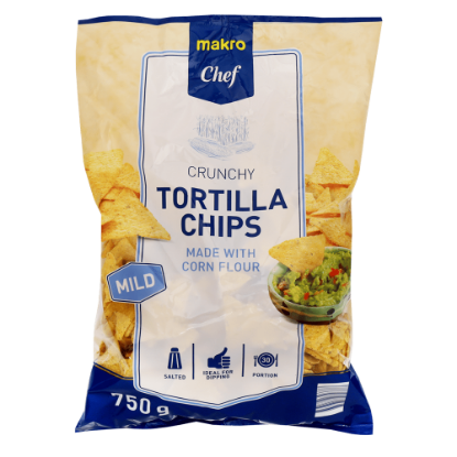 Mostrar detalhes para Chips de Tortilha de Milho MAKRO CHEF 750g Imagem de Chips de Tortilha de Milho MAKRO CHEF 750g