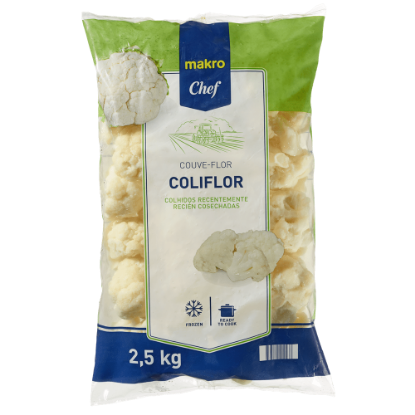 Mostrar detalhes para Couve Flor Congelada MAKRO CHEF 2.5kg Imagem de Couve Flor Congelada MAKRO CHEF 2.5kg