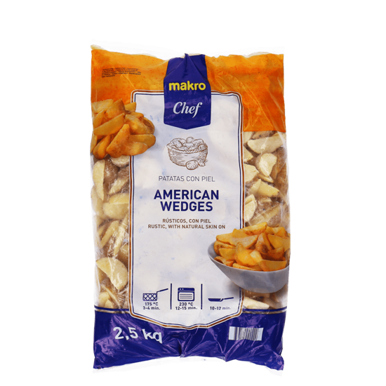 Imagem de Batata Americana Wedge MAKRO CHEF 2,5kg