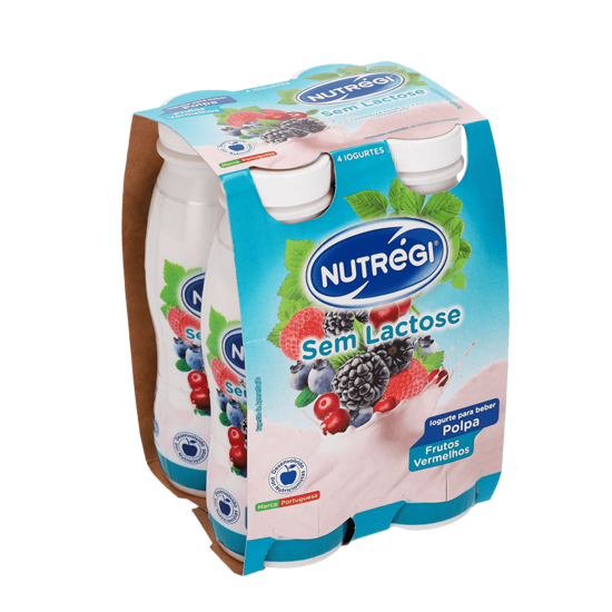 Picture of Iogurte Líquido Sem Lactose de Frutos Vermelhos NUTRÉGI 4x170g