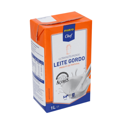 Mostrar detalhes para Leite Uht Gordo Dos Açores MAKRO CHEF 6x1L Imagem de Leite Uht Gordo Dos Açores MAKRO CHEF 6x1L