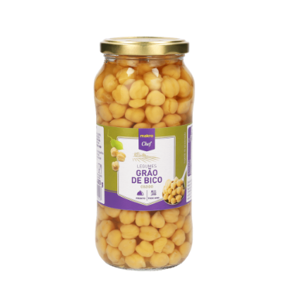Mostrar detalhes para Grão de Bico Frasco MAKRO CHEF 540g Imagem de Grão de Bico Frasco MAKRO CHEF 540g