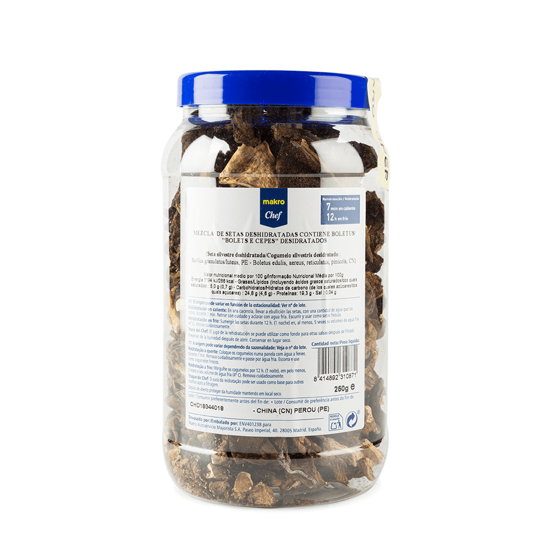 Imagem de Cogumelos Secos Boleto/Cepes Embalagem MAKRO CHEF 250g