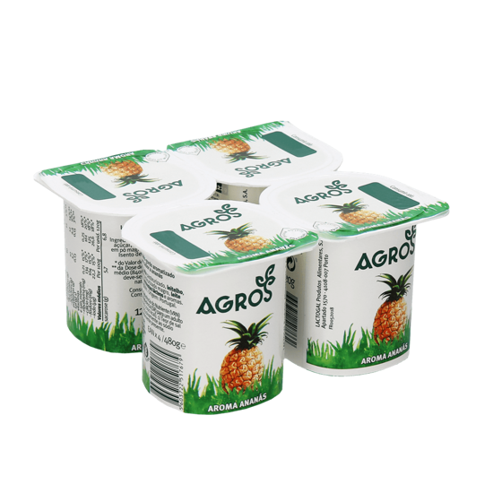 Imagem de Iogurte Com Aroma de Ananás AGROS 4x120g