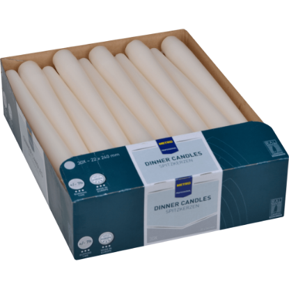 Mostrar detalhes para Velas de Mesa Marfim 22x240mm MAKRO PROFESSIONAL 30un Imagem de Velas de Mesa Marfim 22x240mm MAKRO PROFESSIONAL 30un