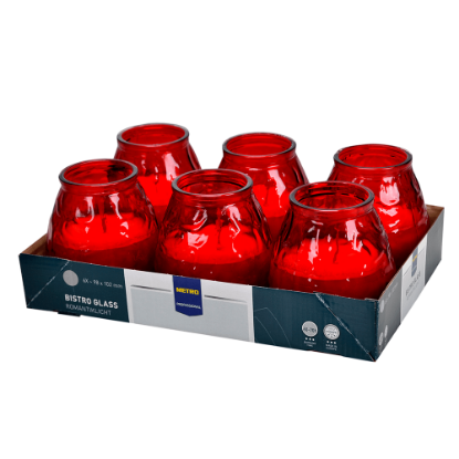Mostrar detalhes para Vela em Bistro Vermelho MAKRO PROFESSIONAL 6un Imagem de Vela em Bistro Vermelho MAKRO PROFESSIONAL 6un