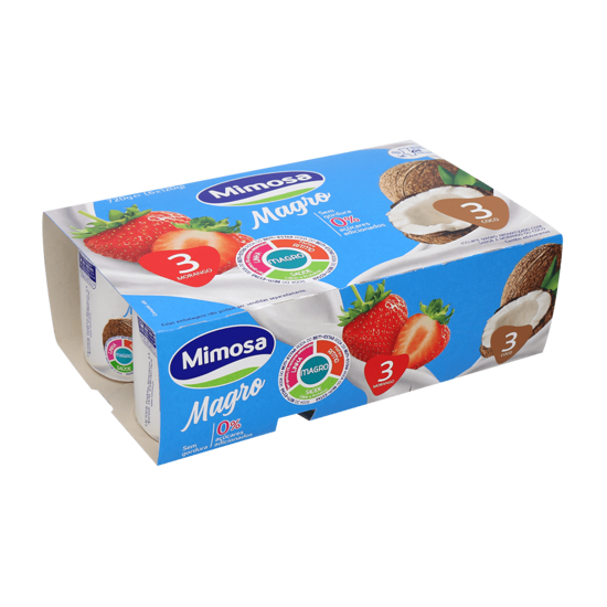 Imagem de Iogurte Magro Com Aroma de Morango e Côco MIMOSA 6x120g