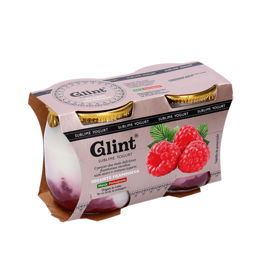 Imagem de Iogurte de Framboesa Copo de Vidro GLINT 2x125g