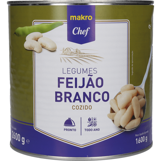 Imagem de Feijão Branco Lata MAKRO CHEF 2,6kg