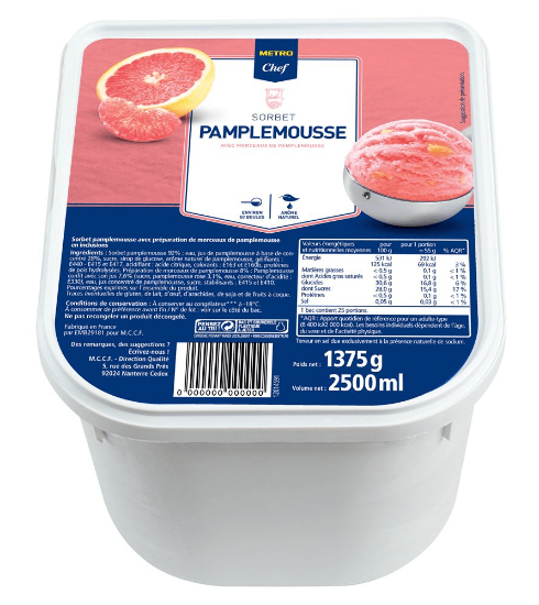 Imagem de Gelado de Toranja MAKRO CHEF 2,5L