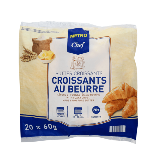 Imagem de Croissant de Manteiga Congelados MAKRO CHEF 20x60g