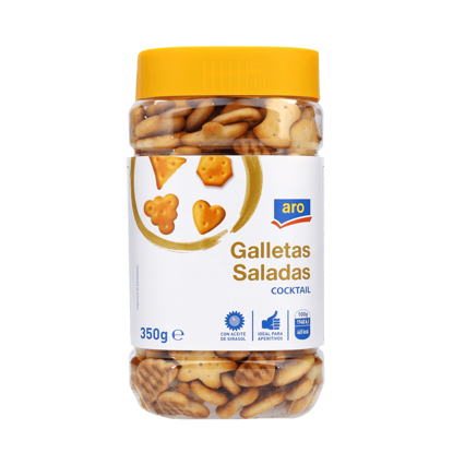 Mostrar detalhes para Aperitivos Cocktail Com Sal ARO 350g Imagem de Aperitivos Cocktail Com Sal ARO 350g