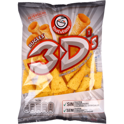 Mostrar detalhes para Snacks de Milho 3 D'S Cones LAY'S 36g Imagem de Snacks de Milho 3 D'S Cones LAY'S 36g