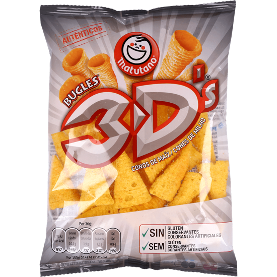 Imagem de Snacks de Milho 3 D'S Cones LAY'S 36g