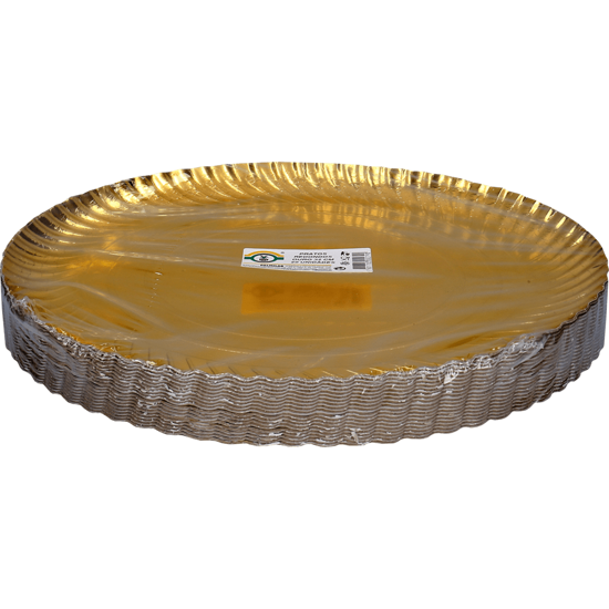 Imagem de Pratos Metalizado Dourados 32cm PALMILAR 100un