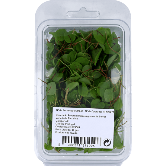 Imagem de Microlegumes - Red Vein Sorrel Embalagem 30g