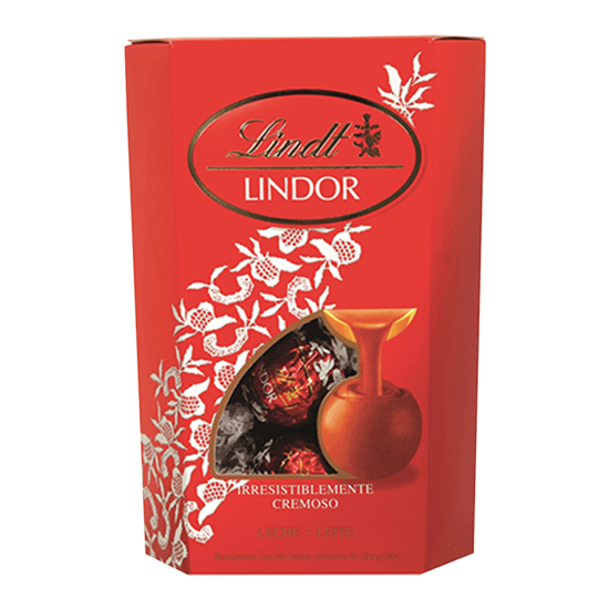 Imagem de Bombons de Chocolate de Leite Lindt Cornet LINDOR 200g