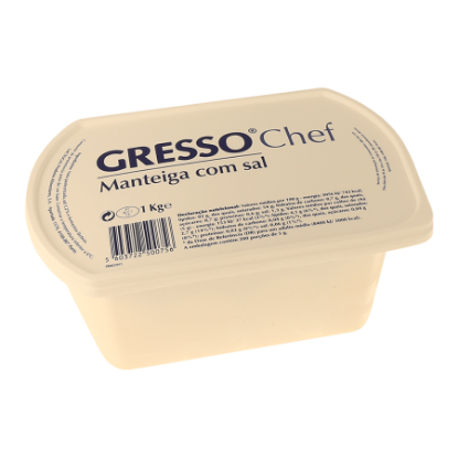 Mostrar detalhes para Manteiga Com Sal GRESSO 1kg Imagem de Manteiga Com Sal GRESSO 1kg