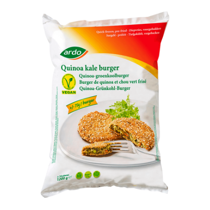 Mostrar detalhes para Hamburguer Quinoa e Legumes Congelado ARDO 1,2kg Imagem de Hamburguer Quinoa e Legumes Congelado ARDO 1,2kg