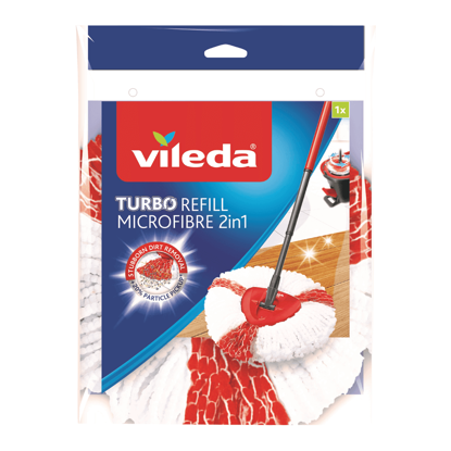 Mostrar detalhes para Recarga de Esfregona e Balde Com Pedal Turbo VILEDA 1un Imagem de Recarga de Esfregona e Balde Com Pedal Turbo VILEDA 1un